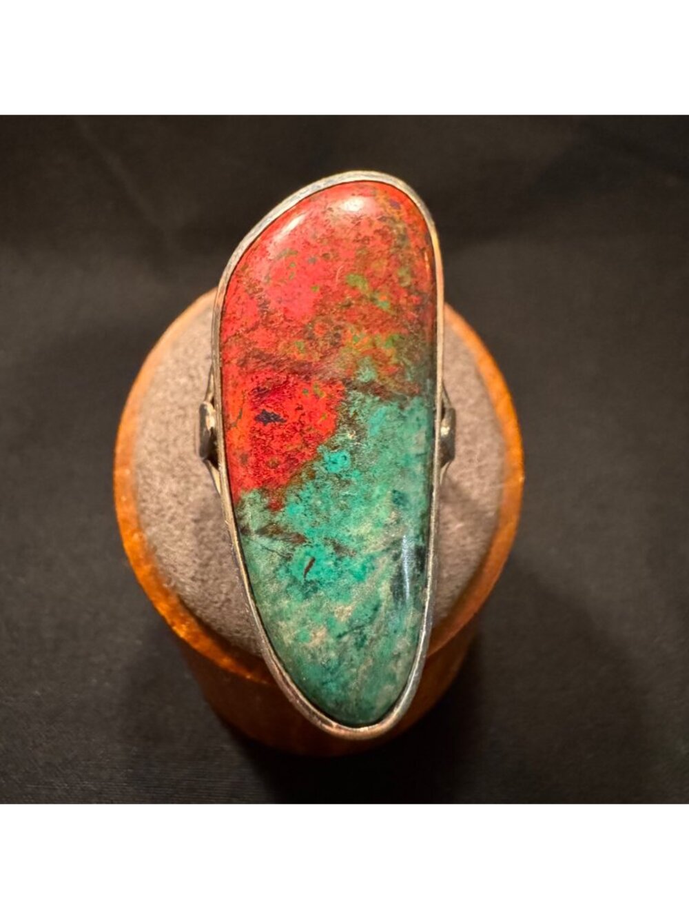 Solid Sterling Silver 925 Sonora Sunrise Bezel Set Statement Ring Size 8.5